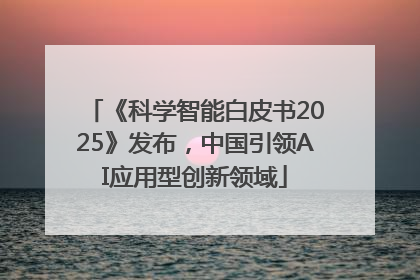 《科学智能白皮书2025》发布，中国引领AI应用型创新领域