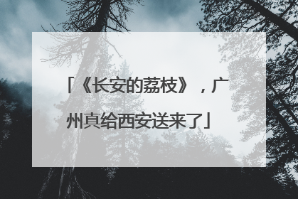 《长安的荔枝》，广州真给西安送来了