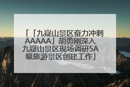 「九嶷山景区奋力冲刺AAAAA」胡勇刚深入九嶷山景区现场调研5A级旅游景区创建工作