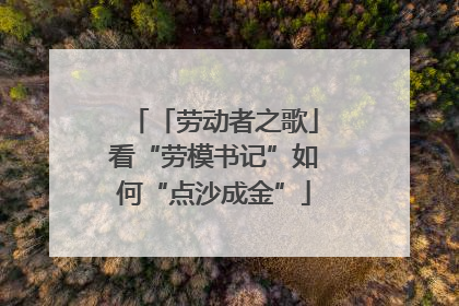 「劳动者之歌」看“劳模书记”如何“点沙成金”