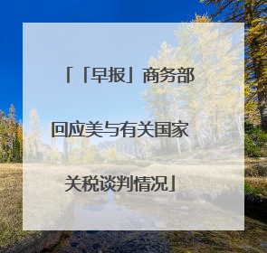 「早报」商务部回应美与有关国家关税谈判情况
