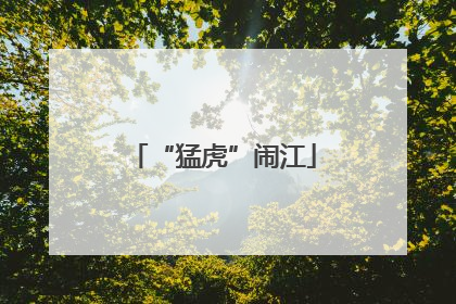 “猛虎”闹江