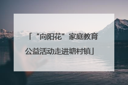 “向阳花”家庭教育公益活动走进塘村镇