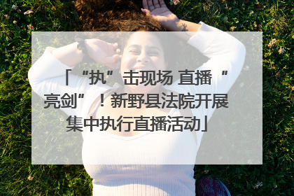 “执”击现场 直播“亮剑”！新野县法院开展集中执行直播活动