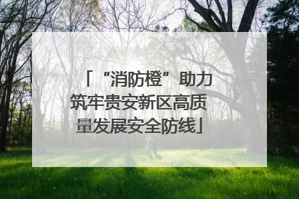 “消防橙”助力筑牢贵安新区高质量发展安全防线