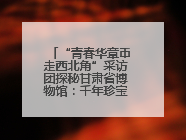 “青春华章重走西北角”采访团探秘甘肃省博物馆：千年珍宝诉说丝路辉煌