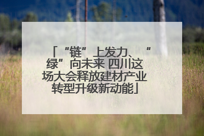“链”上发力、“绿”向未来 四川这场大会释放建材产业转型升级新动能