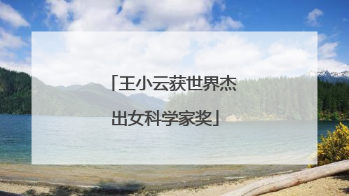 王小云获世界杰出女科学家奖