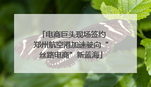 电商巨头现场签约 郑州航空港加速驶向“丝路电商”新蓝海