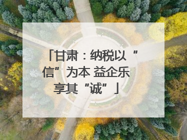 甘肃：纳税以“信”为本 益企乐享其“诚”