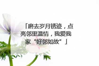 磨去岁月锈迹，点亮邻里温情，我爱我家“好邻如故”