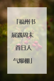 福州书展遇周末 首日人气爆棚