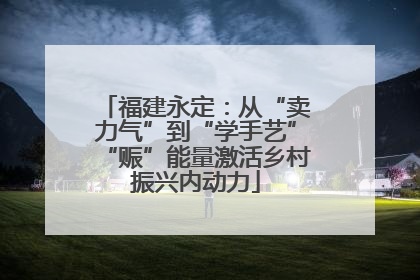 福建永定：从“卖力气”到“学手艺”“赈”能量激活乡村振兴内动力