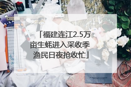 福建连江2.5万亩生蚝进入采收季 渔民日夜抢收忙