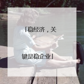 稳经济，关键是稳企业