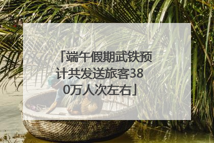 端午假期武铁预计共发送旅客380万人次左右