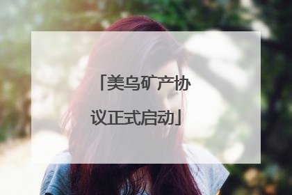 美乌矿产协议正式启动