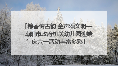 粽香传古韵 童声颂文明——南阳市政府机关幼儿园迎端午庆六一活动丰富多彩