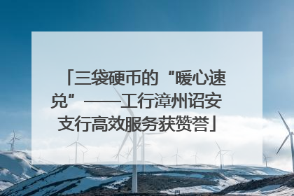 三袋硬币的“暖心速兑”——工行漳州诏安支行高效服务获赞誉
