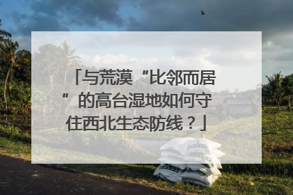 与荒漠“比邻而居”的高台湿地如何守住西北生态防线？