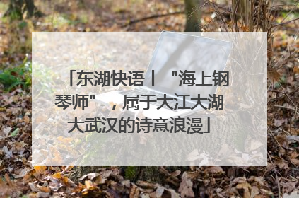 东湖快语丨“海上钢琴师”，属于大江大湖大武汉的诗意浪漫