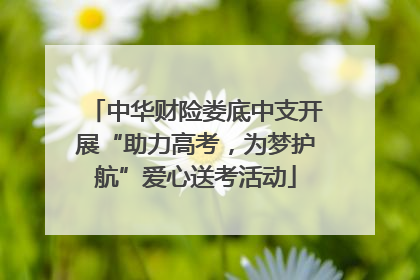 中华财险娄底中支开展“助力高考，为梦护航”爱心送考活动