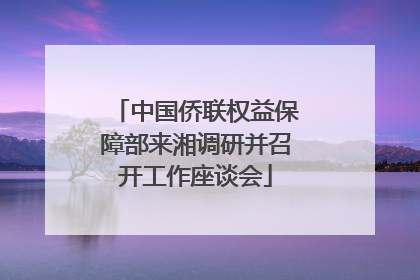 中国侨联权益保障部来湘调研并召开工作座谈会