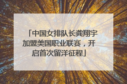 中国女排队长龚翔宇加盟美国职业联赛，开启首次留洋征程
