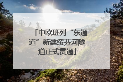 中欧班列“东通道”新建绥芬河隧道正式贯通