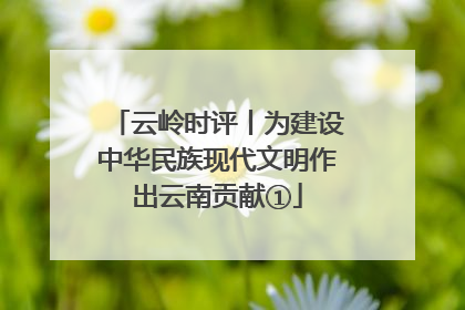 云岭时评丨为建设中华民族现代文明作出云南贡献①