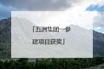 五洲集团一参建项目获奖