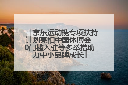 京东运动携专项扶持计划亮相中国体博会 0门槛入驻等多举措助力中小品牌成长