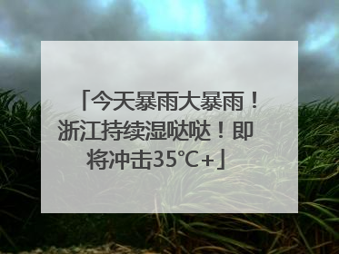 今天暴雨大暴雨！浙江持续湿哒哒！即将冲击35℃+