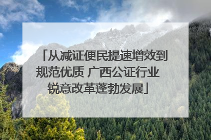 从减证便民提速增效到规范优质 广西公证行业锐意改革蓬勃发展