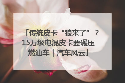 传统皮卡“狼来了”？15万级电混皮卡要碾压燃油车｜汽车风云