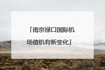南京禄口国际机场值机有新变化