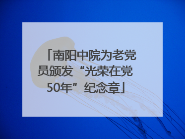 南阳中院为老党员颁发“光荣在党50年”纪念章