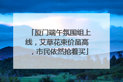 厦门端午氛围组上线，艾草花束价虽高，市民依然抢着买