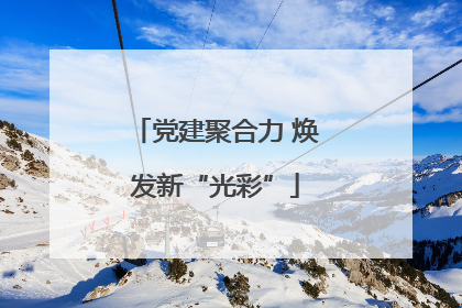 党建聚合力 焕发新“光彩”