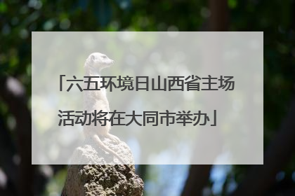 六五环境日山西省主场活动将在大同市举办