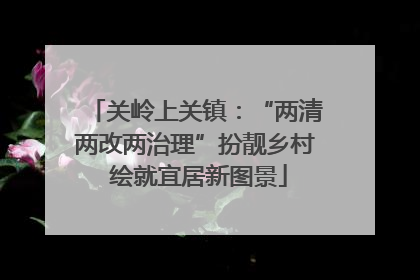 关岭上关镇：“两清两改两治理”扮靓乡村 绘就宜居新图景