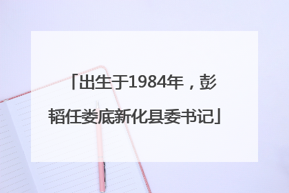 出生于1984年，彭韬任娄底新化县委书记