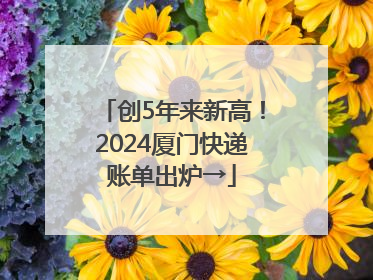 创5年来新高！2024厦门快递账单出炉→