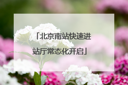 北京南站快速进站厅常态化开启