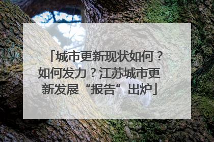 城市更新现状如何？如何发力？江苏城市更新发展“报告”出炉
