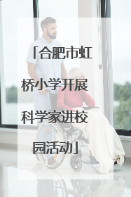 合肥市虹桥小学开展科学家进校园活动