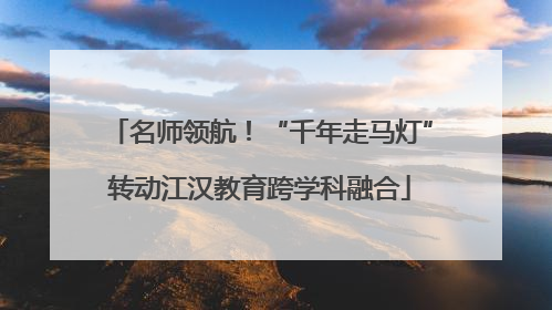 名师领航！“千年走马灯”转动江汉教育跨学科融合