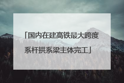 国内在建高铁最大跨度系杆拱系梁主体完工
