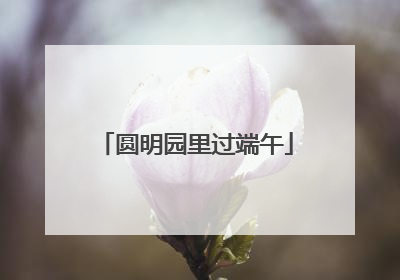 圆明园里过端午