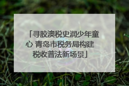 寻胶澳税史润少年童心 青岛市税务局构建税收普法新场景